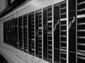Forex trading multiple charts background in black and white Royalty Free Stock Photo