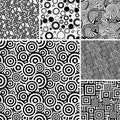 Many seamless patterns Royalty Free Stock Photo