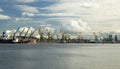 Many ships in the harbour of Klaipeda (Lithuania) Royalty Free Stock Photo