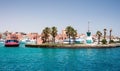 Many ships in the Hkrgada Marina in Egypt