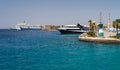 Many ships in the Hurghada Marina in the Red Sea