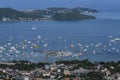 Many ships and yachts in the Phuket harbor, Thailand