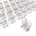 Many shopping carts Royalty Free Stock Photo