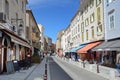 Shopping street in the Corsican town Saint-Florent