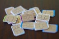 Many sim cards to choose Royalty Free Stock Photo