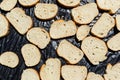 Slices of dry old bread Royalty Free Stock Photo