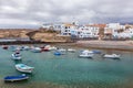 Many small fishing boats in marina of Tajao, Tenerife, Spain