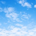 Many small light fluffy clouds in blue sky Royalty Free Stock Photo