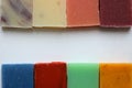 Handmade soap of different colors Royalty Free Stock Photo
