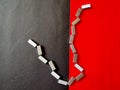 Many Stapler pins are arranged like U shaped. Royalty Free Stock Photo