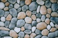 Many of stones wall background texture.Vintage color tone style. Royalty Free Stock Photo