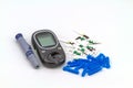Many strip test of blood glucose meter, the blood sugar value is