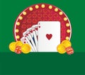 Casino and green background