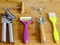 Many Table Tools on Cutting Board