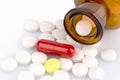 Many tablets with container Royalty Free Stock Photo