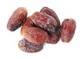 Many tasty dried dates isolated on white, top view Royalty Free Stock Photo