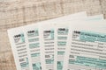 Many 1040 tax form. Tax concept Royalty Free Stock Photo