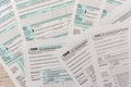 Many 1040 tax form. Tax concept Royalty Free Stock Photo