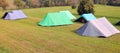 many tents at camp scout