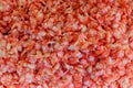 Many texture dried shrimps background Royalty Free Stock Photo