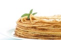 Many thin pancakes Royalty Free Stock Photo