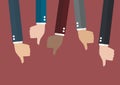 Many thumbs down Royalty Free Stock Photo