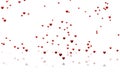 Many Tiny Red Hearts with a White Background