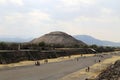 Many tourist on the Pyramids of Teotihuacan, Mexico.