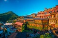 Many tourist in restaurant at old street in Jiufen Taiwan Royalty Free Stock Photo