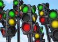 Many traffic lights