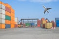 Many truck at checkpoint area in port Royalty Free Stock Photo