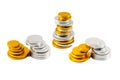 Many Types of Chocolate Coin Royalty Free Stock Photo