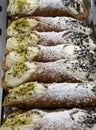 Typical pastries of the Sicily region in Southern Italy called S Royalty Free Stock Photo