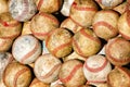 Many used at play and training real baseball leather balls