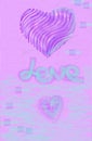 Beauteful neon handmade St. Valentine Day card , suitable For love and frendship.