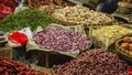Many varieties ingredients for cooking needs in traditional market