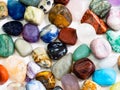 Many various gemstones close up Royalty Free Stock Photo