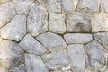 Many and various hard rock gray stone wall texture background.