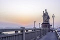 many vehicle on Nanjing Yangtze River Bridge,located in Nanjing city