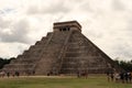 Many visitors at Chichen Itza Archaeological Site, Kukulcan Pyramid, El Castillo, The Castle, close to Valladolid, Mexico