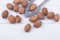 Walnuts on white Royalty Free Stock Photo