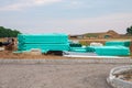 many water pipes on a construction site Royalty Free Stock Photo