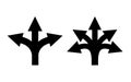 Many ways directional arrow icon