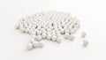 Many white ball used airgun Royalty Free Stock Photo