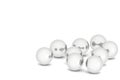 3D rendering many white ball on white background Royalty Free Stock Photo