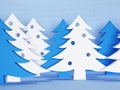 Many white Christmas trees, Royalty Free Stock Photo