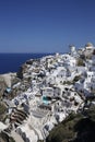 Many white houses in a cliff in Oia, Santorini, Greek Islands Royalty Free Stock Photo