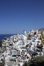 Many white houses in a cliff in Oia, Santorini, Greek Islands Royalty Free Stock Photo