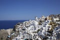 Many white houses in a cliff in Oia, Santorini, Greek Islands Royalty Free Stock Photo