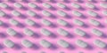 Many white tablets floating mid-air on pink background